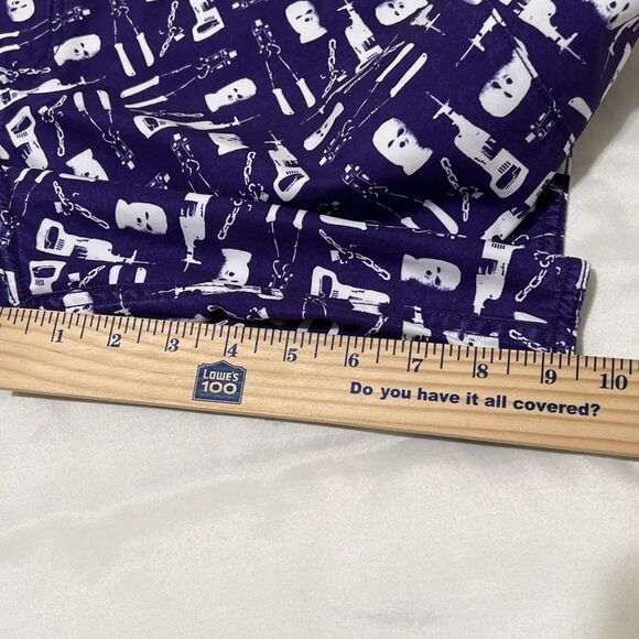 DC Shoes Skate Surf Purple White Snap Button Swim Trunks Board Shorts 32 Act. 30 - Picture 8 of 13